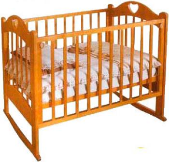 Детская кроватка Красная звезда (Можга) Любаша С 635 (колесо-качалка) — Медовый