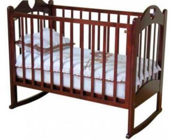 Детская кроватка Красная звезда (Можга) Любаша С 635 (колесо-качалка) — Шоколад