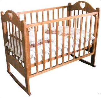 Детская кроватка Красная звезда (Можга) Любаша С 635 (колесо-качалка) — Натуральный