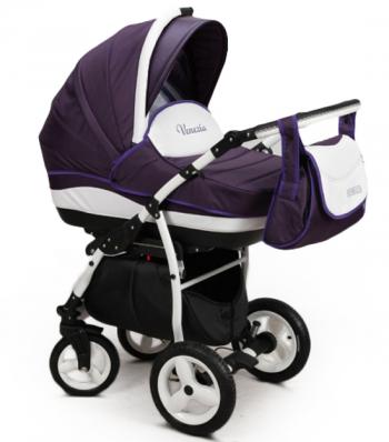 Коляска 3 в 1 Aneco Venezia (Ткань-Кожа) —  TS-4