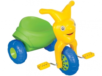 Трехколесный велосипед Pilsan "Clown" — зелено-желтый