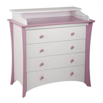 Пеленальный комод Papaloni Luna 650 —  фиалка+белый