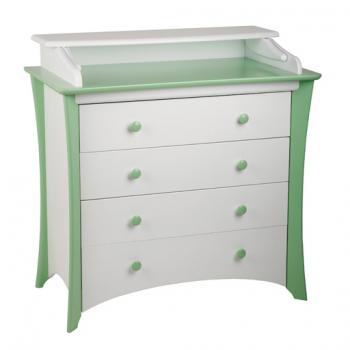 Пеленальный комод Papaloni Luna 650 —  слива + белый