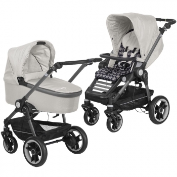 Коляска 2 в 1 Teutonia BeYou V4 Elite (шасси Graphite) — 6120-6120-6165 Stone-Starlight