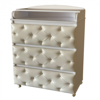 Пеленальный комод Антел Ульяна (7) 800/3 с мягким фасадом — Белый