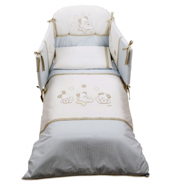 Постельный комплект Italbaby Sweet Star 70x140 5 предметов  — голубой