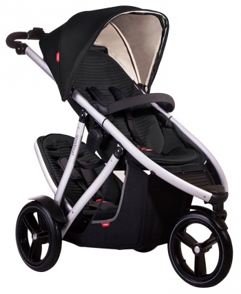 Коляска для двойни Phil and Teds Vibe 3 — Black