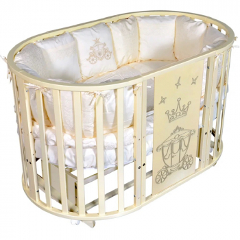 Детская кроватка КЕДР Sofia Сrown 2 УМ 6в1 — Слоновая кость