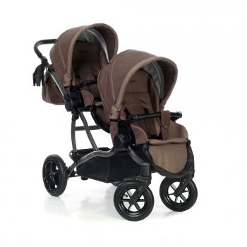 Коляска для двойни Esspero Duetto (шасси Graphite) — Coffee