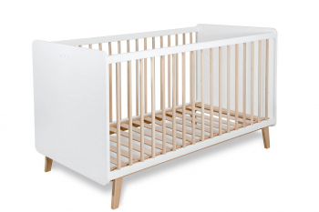 Детская кроватка Micuna Trevi Big 140х70 — White/natural wax