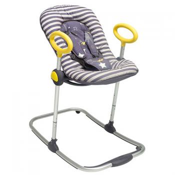 Детский шезлонг-качалка Beaba Bouncer Up Down — Grey rock