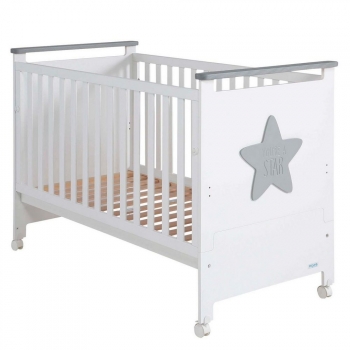Кроватка 120x60 Micuna Baby Star — White/Grey