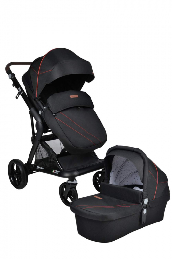 Коляска 2 в 1 Farfello Jolly-S — J-77 Черный