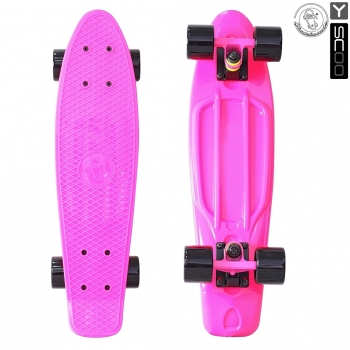 Скейтборд Y-SCOO Fishskateboard 22" — PINK/black