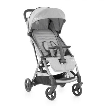 Прогулочная коляска Oyster Atom — Pure Silver с накидкой на ножки