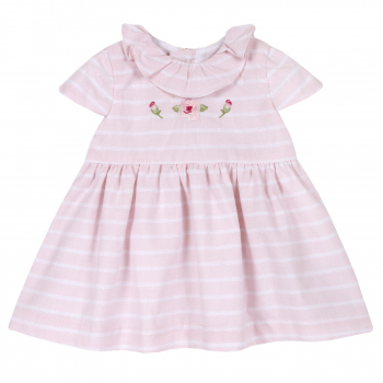 Платье Chicco для девочек, в полоску, цвет розовый (ошибка)