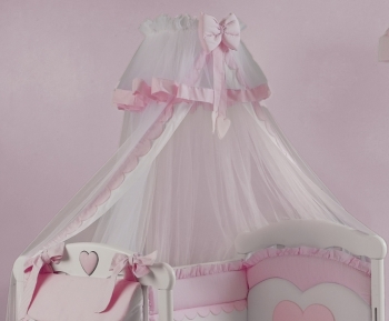 Балдахин с держателем Roman Baby CUORE DI MAMMA — Pink (Розовый)