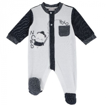 Комбинезон Chicco, принт Карманчик, для мальчиков, цвет белый (ошибка)