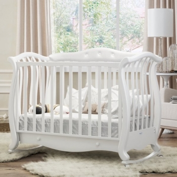 Детская кроватка-качалка Baby Italia Andrea Vip pelle — Белый (Bianco)