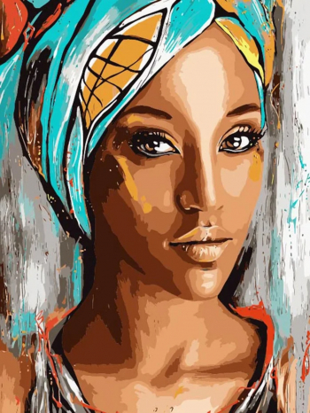 Картина по номерам ТМ Цветной 40х50 на подрамнике, арт. MG — MG2108 Восточная красавица