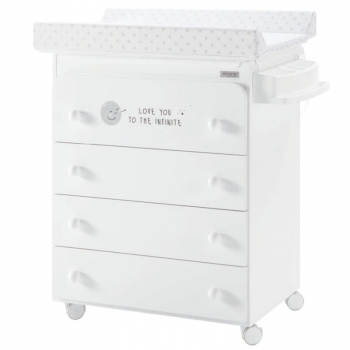 Пеленальный комод Micuna Halley B-1940 — White матрасик grey stars