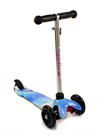 Трехколесный самокат Triumf Active Mini Up Flash Print SKL-06AHP — голубой