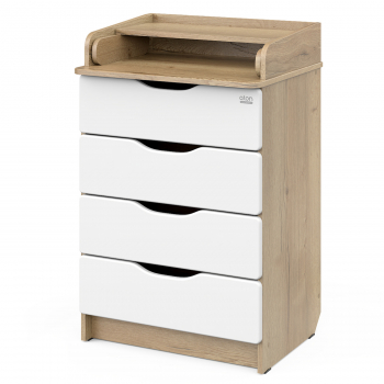 Комод АТОН Сириус WOOD 604 ПВХ с шариковыми направляющими — дуб галифакс