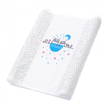 Пеленальная доска BER BER DINO 80, 80х50 см — Совы голубой