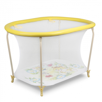 Манеж детский Globex Овал NEW — желтый арт.110804