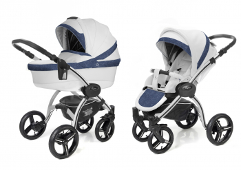 Коляска 2 в 1 Esspero LE Flowers (шасси I-Nova White) — Blue