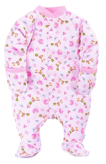 Комбинезон реглан с закрытыми ручками Веселый малыш 