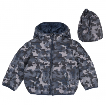 Куртка Chicco для мальчиков, на молнии, цвет тёмно-синий — Тёмно-синий, р.128