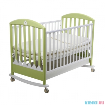 Детская кроватка Papaloni (Папалони) Джованни 120х60 — белый-зеленый