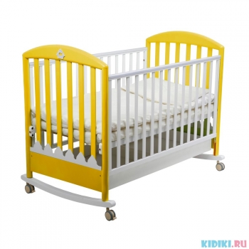 Детская кроватка Papaloni (Папалони) Джованни 120х60 — белый-желтый