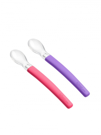 Набор WeeBaby из двух ложек для прикорма — Розовый/Сиреневый