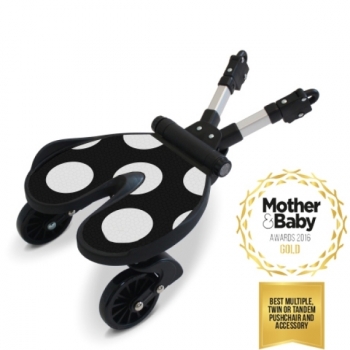 Универсальная подножка для второго ребенка Bumprider — white dots