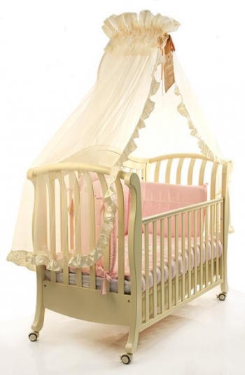 Детская кроватка Bambolina Cleo 125х65 — слоновая кость