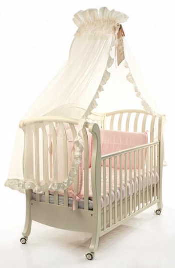 Детская кроватка Bambolina Cleo 125х65 — отбеленный