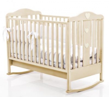 Детская кроватка Bambolina Luce 125x65 — слоновая кость