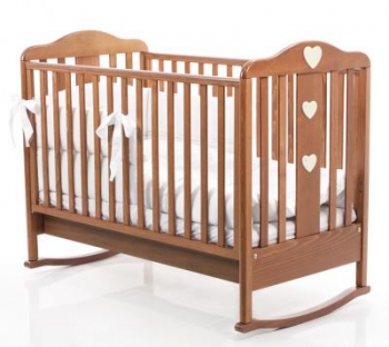 Детская кроватка Bambolina Luce 125x65 — вишня