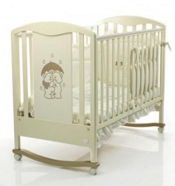 Детская кроватка Bambolina Tesoro 125x65 — слоновая кость