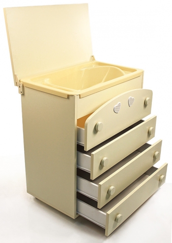 Пеленальный комод Bambolina Bebe —  ванночка и ящики