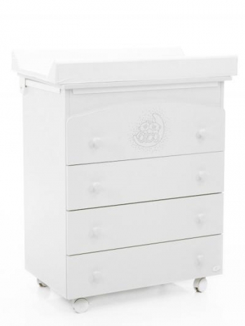 Пеленальный комод Bambolina Bear —  белый