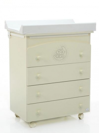 Пеленальный комод Bambolina Bear —  слоновая кость