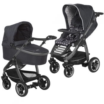 Коляска 2 в 1 Teutonia Cosmo V4 (шасси Graphite) — 6105-6165-6165 Gris Bleu-Starlight