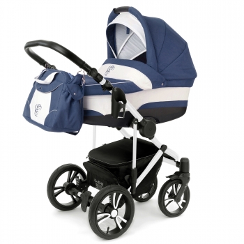 Коляска для новорожденных Esspero Magic Pro (шасси White) — Navy Lux
