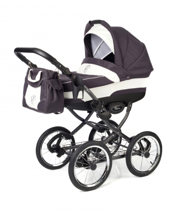 Коляска для новорожденных Esspero Classic (шасси Graphite) — Grey Leves