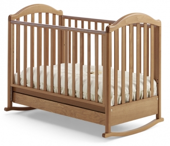 Детская кроватка-качалка Baby Italia Euro — Орех (Noce)