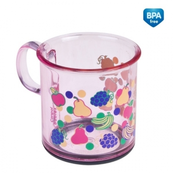 Чашка с антискользящим дном Canpol арт. 2/100, 12+ мес., 170 мл — розовый