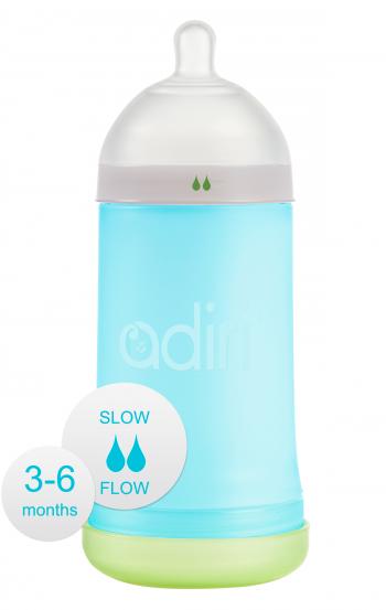Бутылочка Adiri NxGen Slow Flow (3-6 мес., 281 ml) — Blue